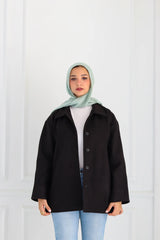Wool jacket in black