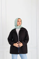Wool jacket in black