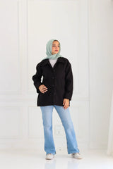 Wool jacket in black