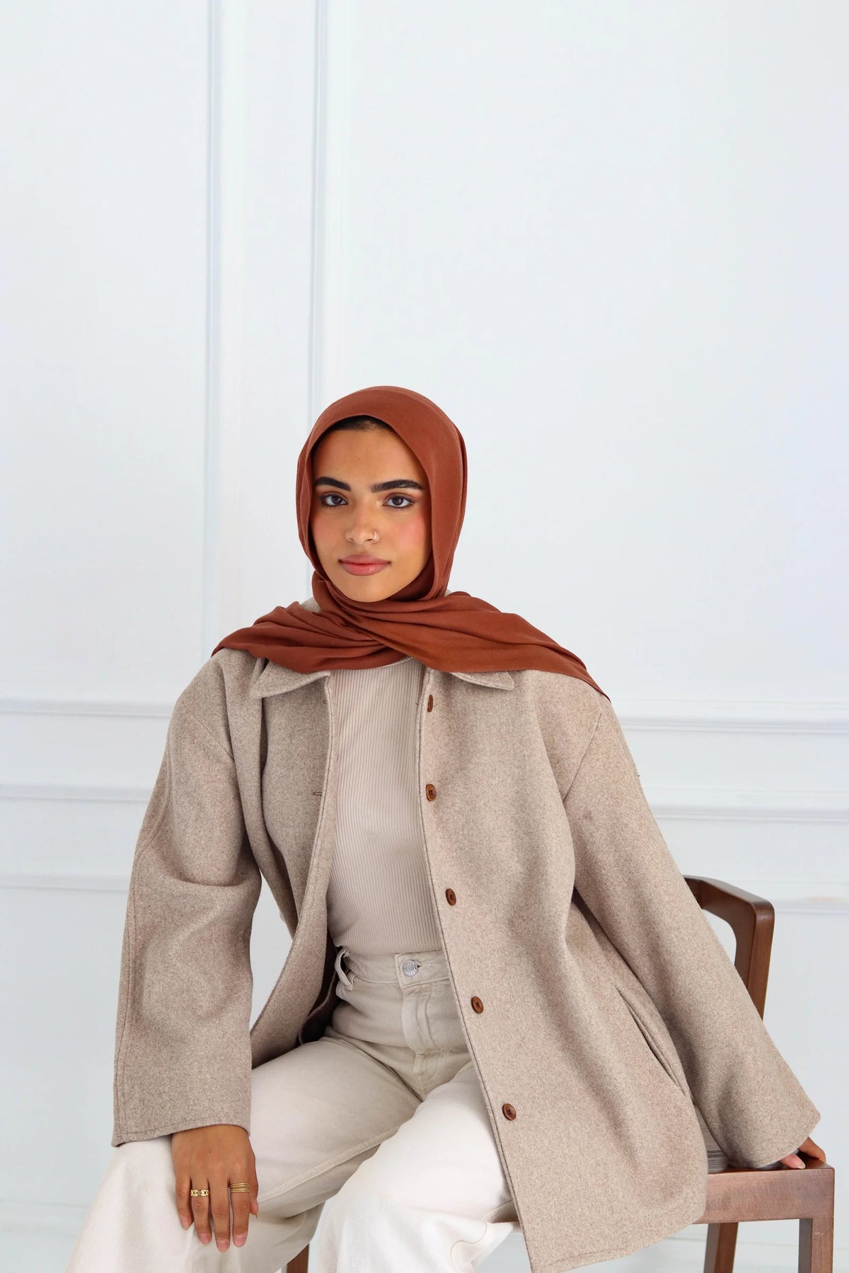 Wool jacket in griege