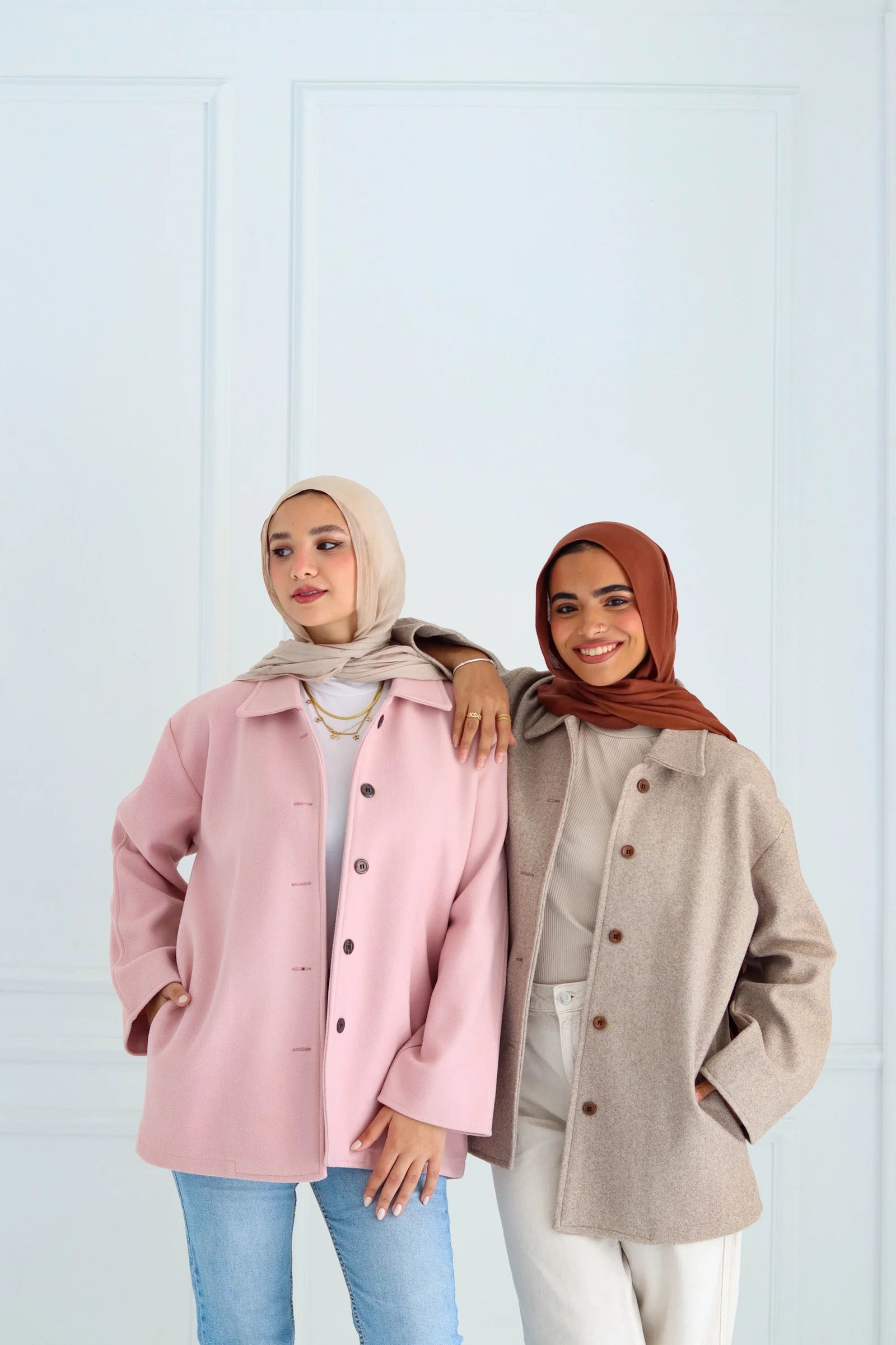 Wool jacket in pink