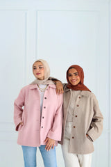 Wool jacket in pink