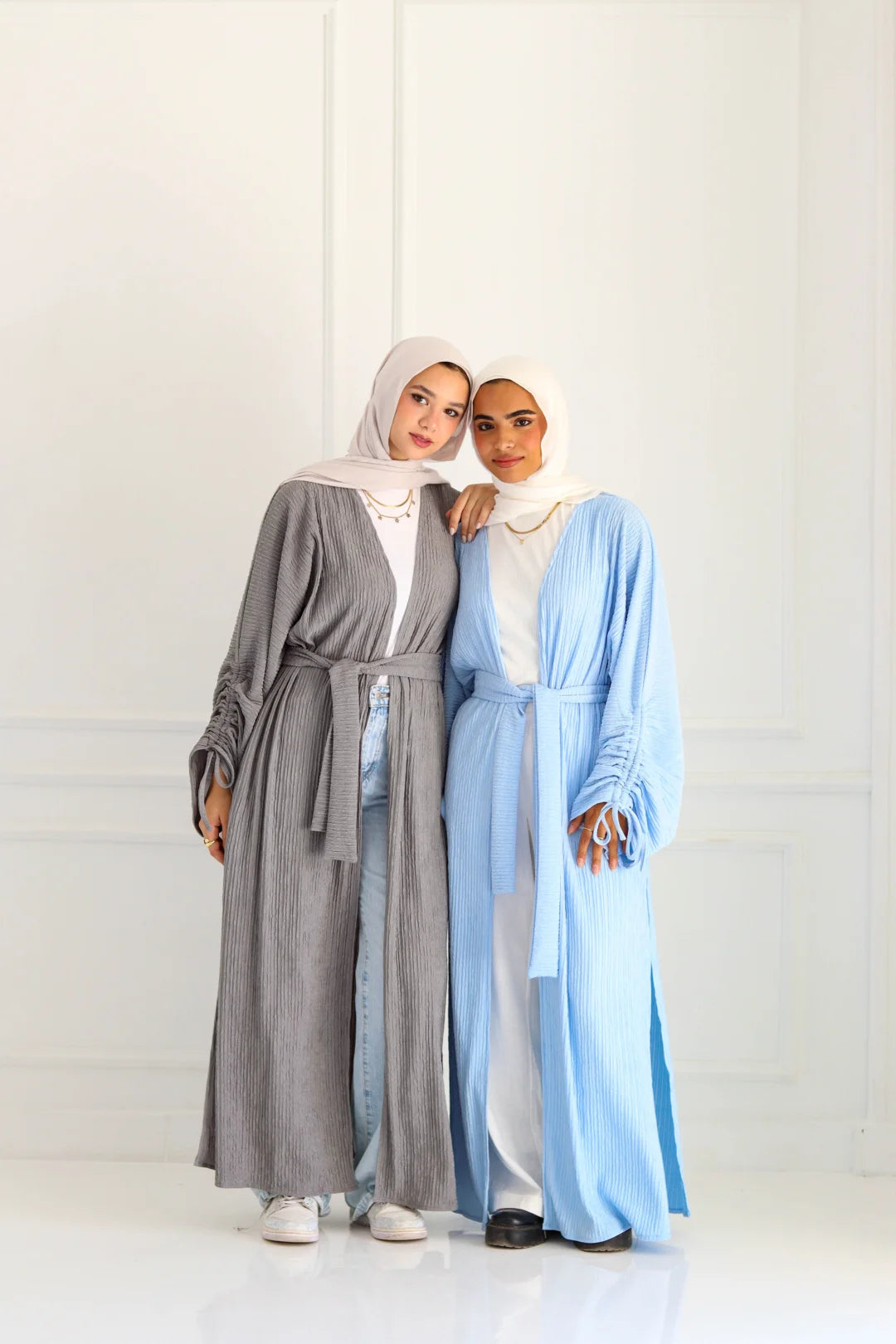 Baby Blue Crushed Kimono