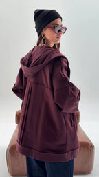 HOODED CARDIGAN