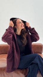 HOODED CARDIGAN
