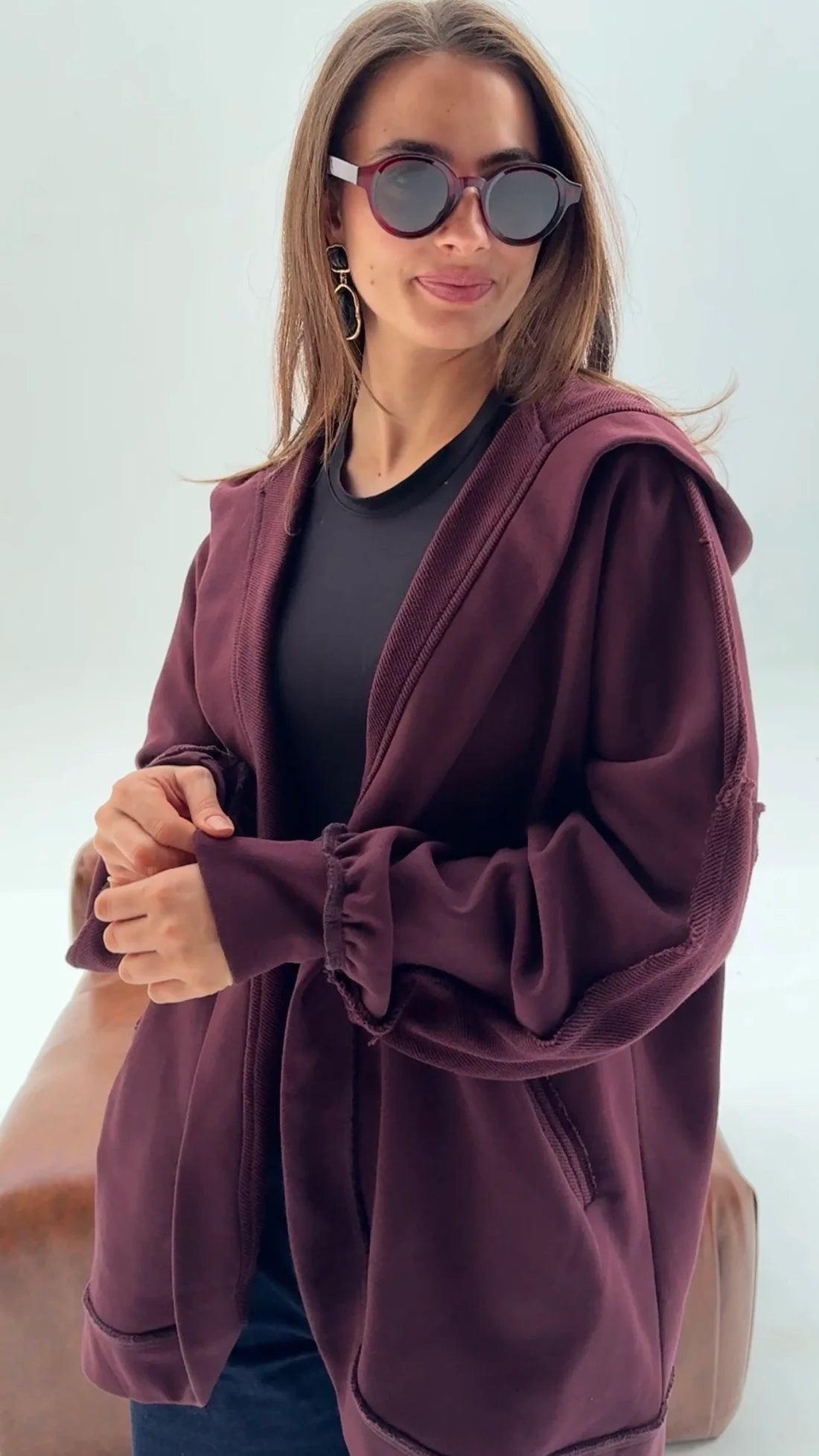 HOODED CARDIGAN