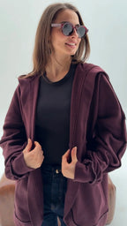 HOODED CARDIGAN