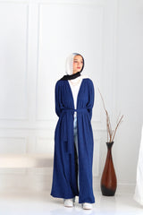 Navy Crushed Kimono