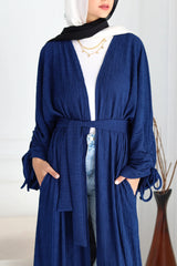 Navy Crushed Kimono