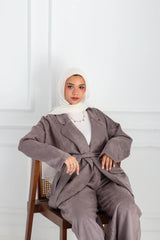 Velvet set in grey