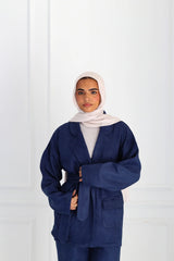 Velvet set in navy