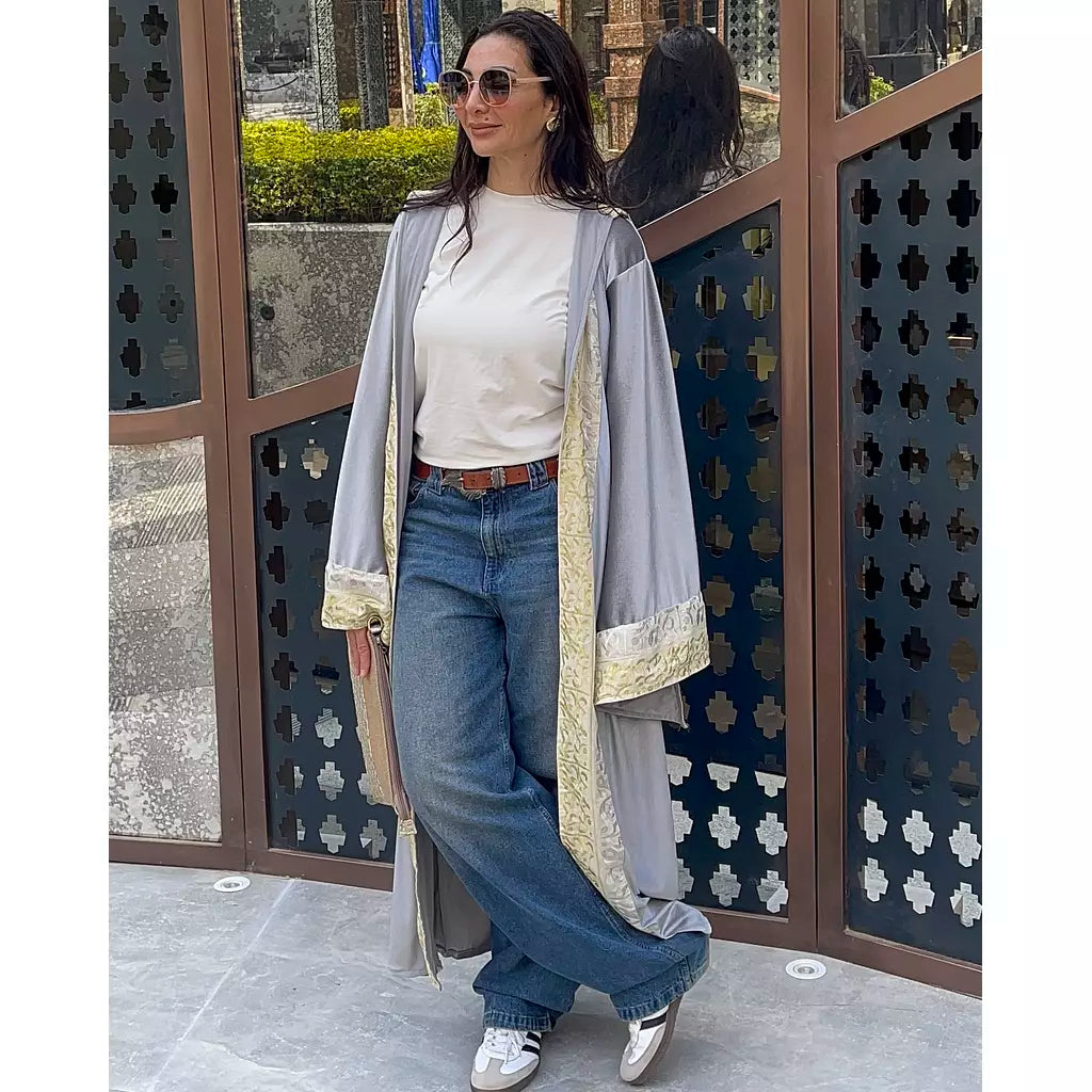Moroccan kaftan in silver