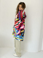 Colorful Zebra Short Kimono