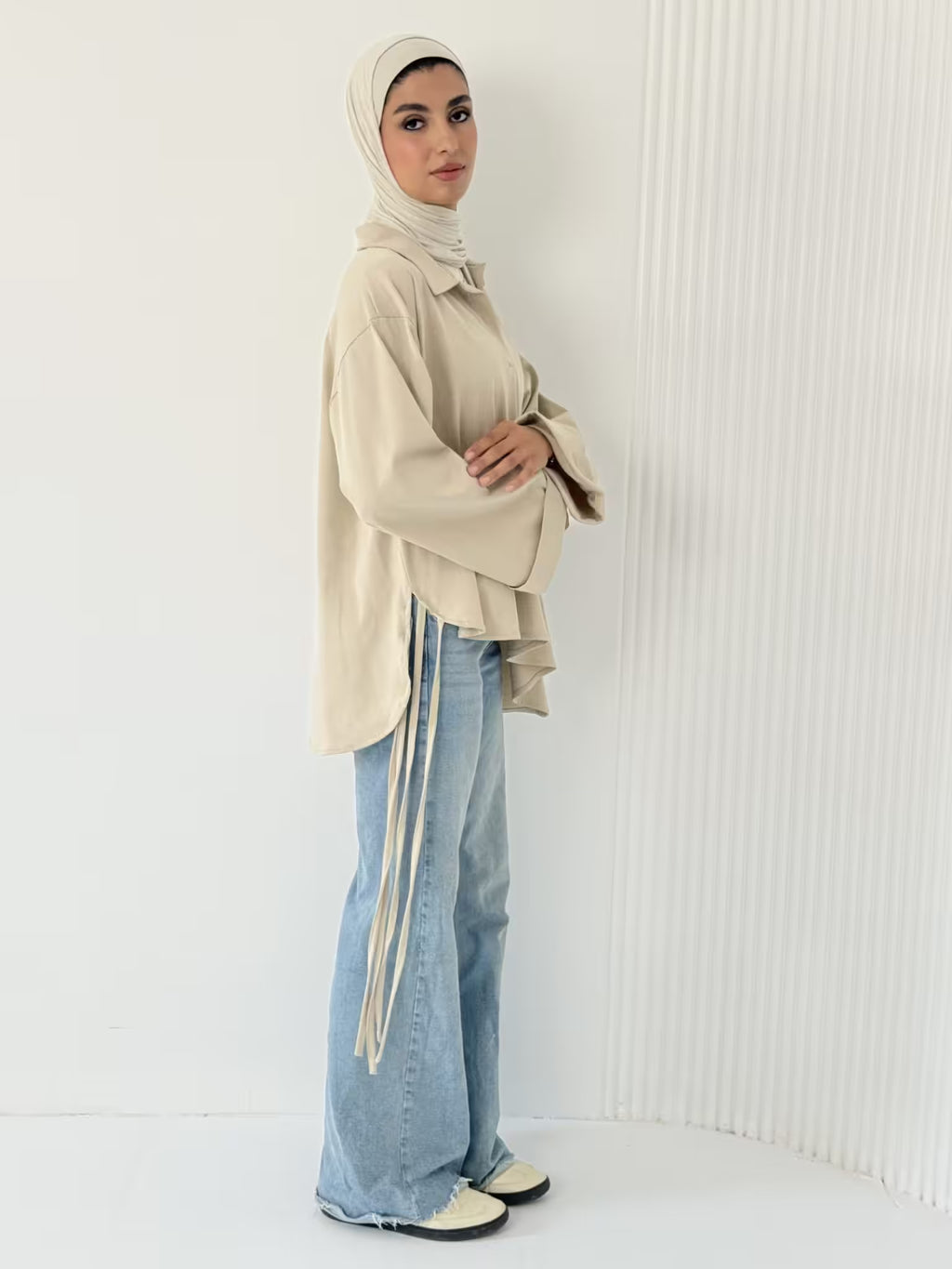 Beige Cotton Top