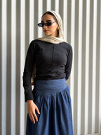 Denim Tulip Skirt