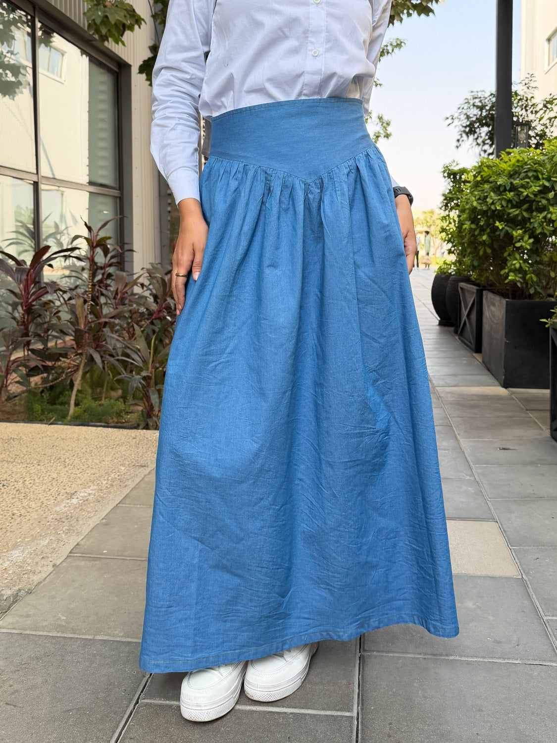 Denim Tulip Skirt