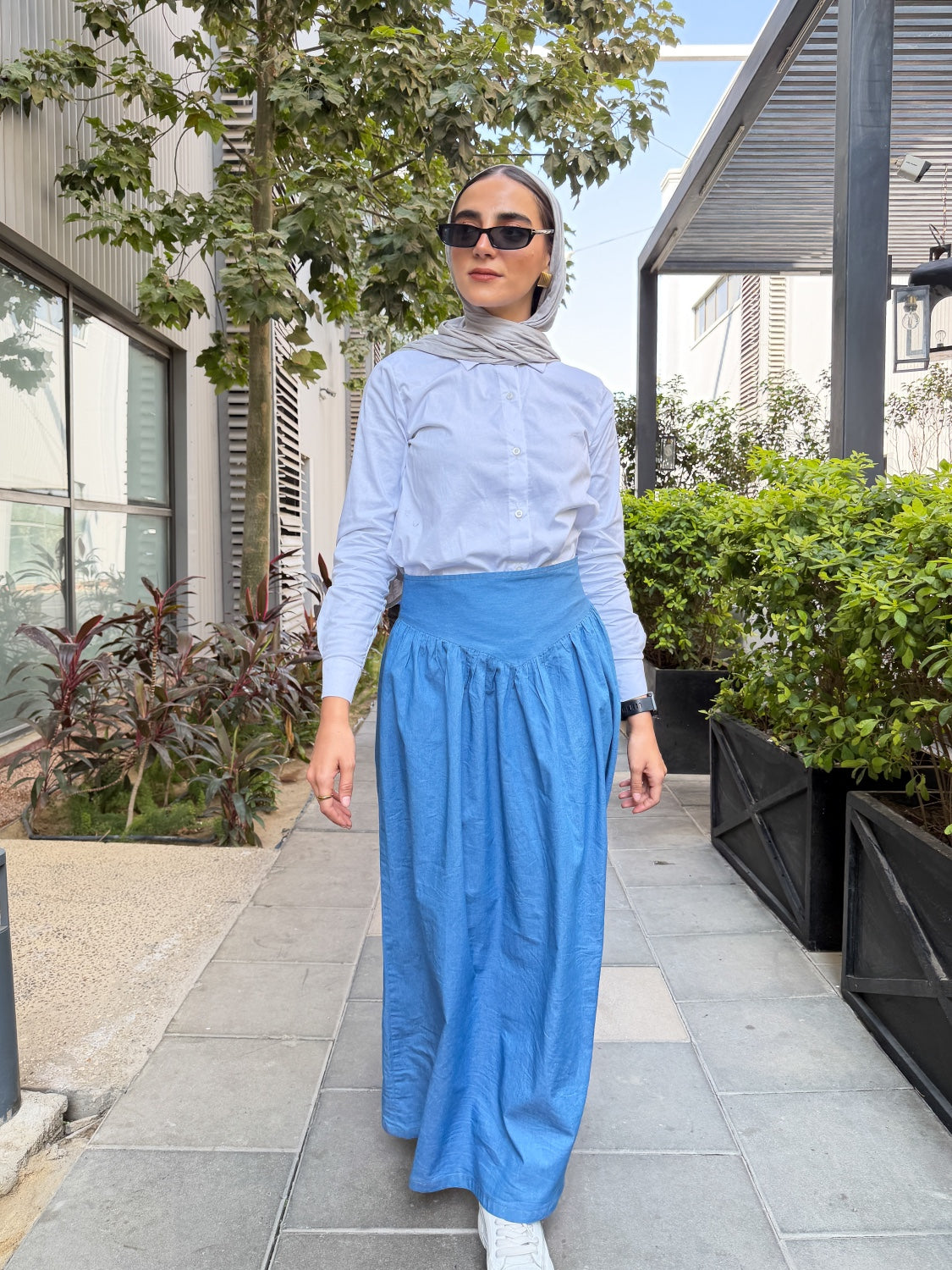 Denim Tulip Skirt