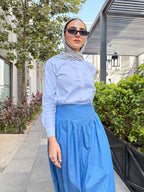Denim Tulip Skirt