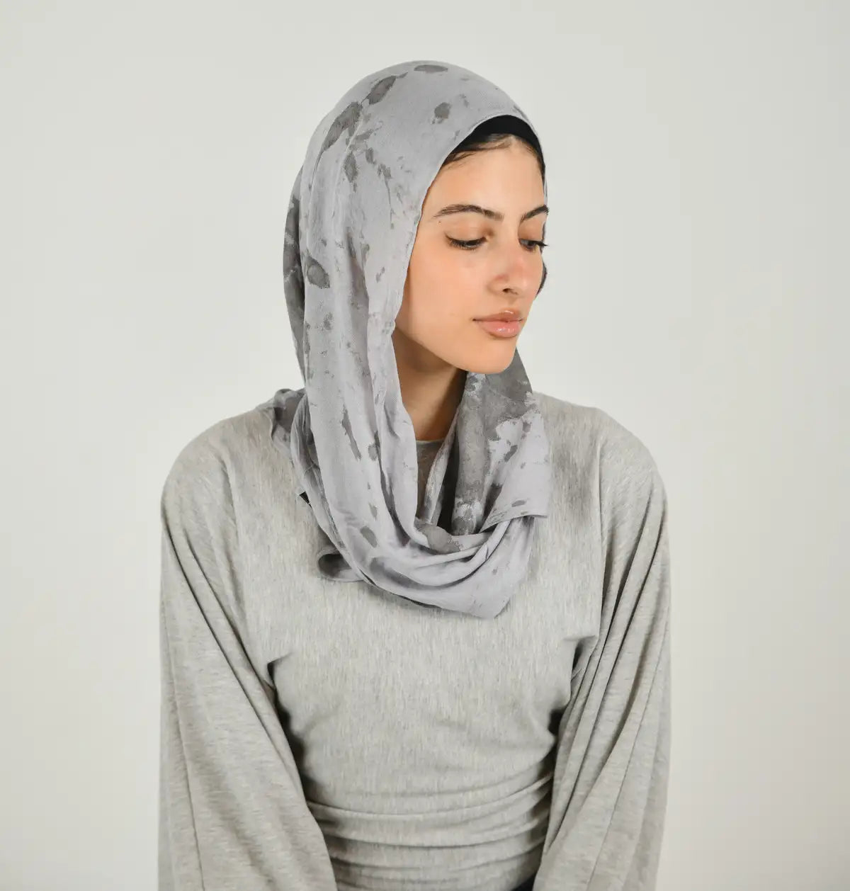 HANDPAINTED COTTON LYCRA EASY SCARF