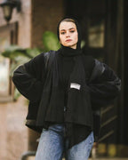 LEENDESIGNS BLACK COTTON SCARF