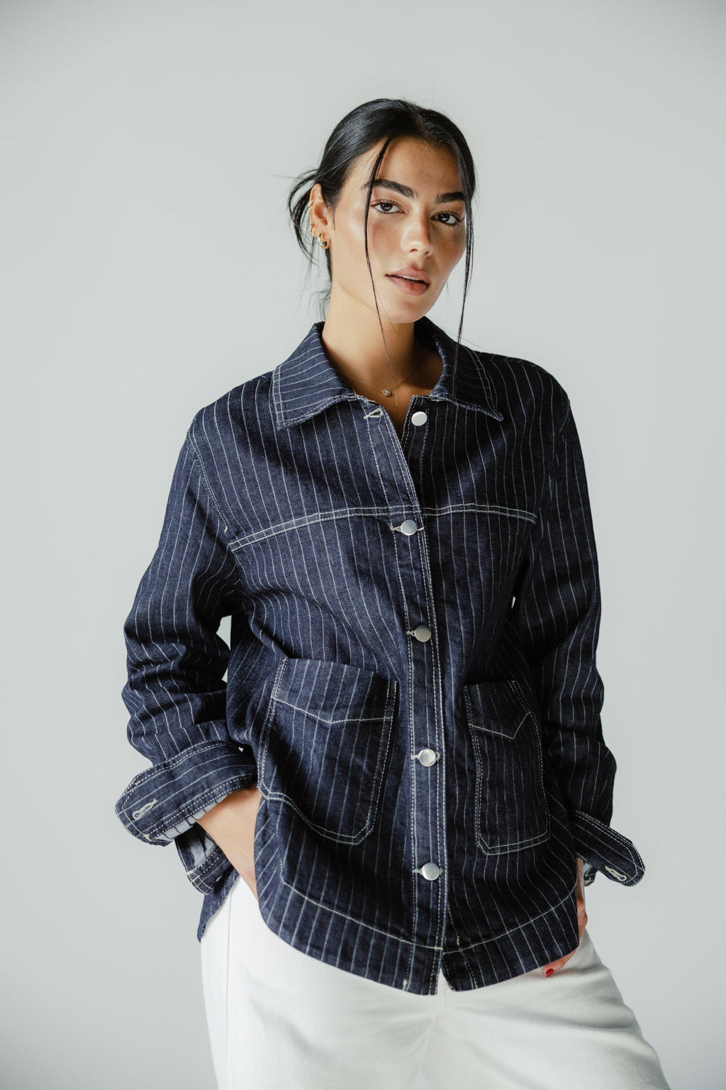 Stripe Utility Jacket