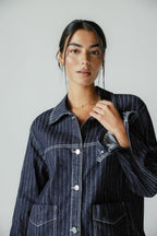 Stripe Utility Jacket