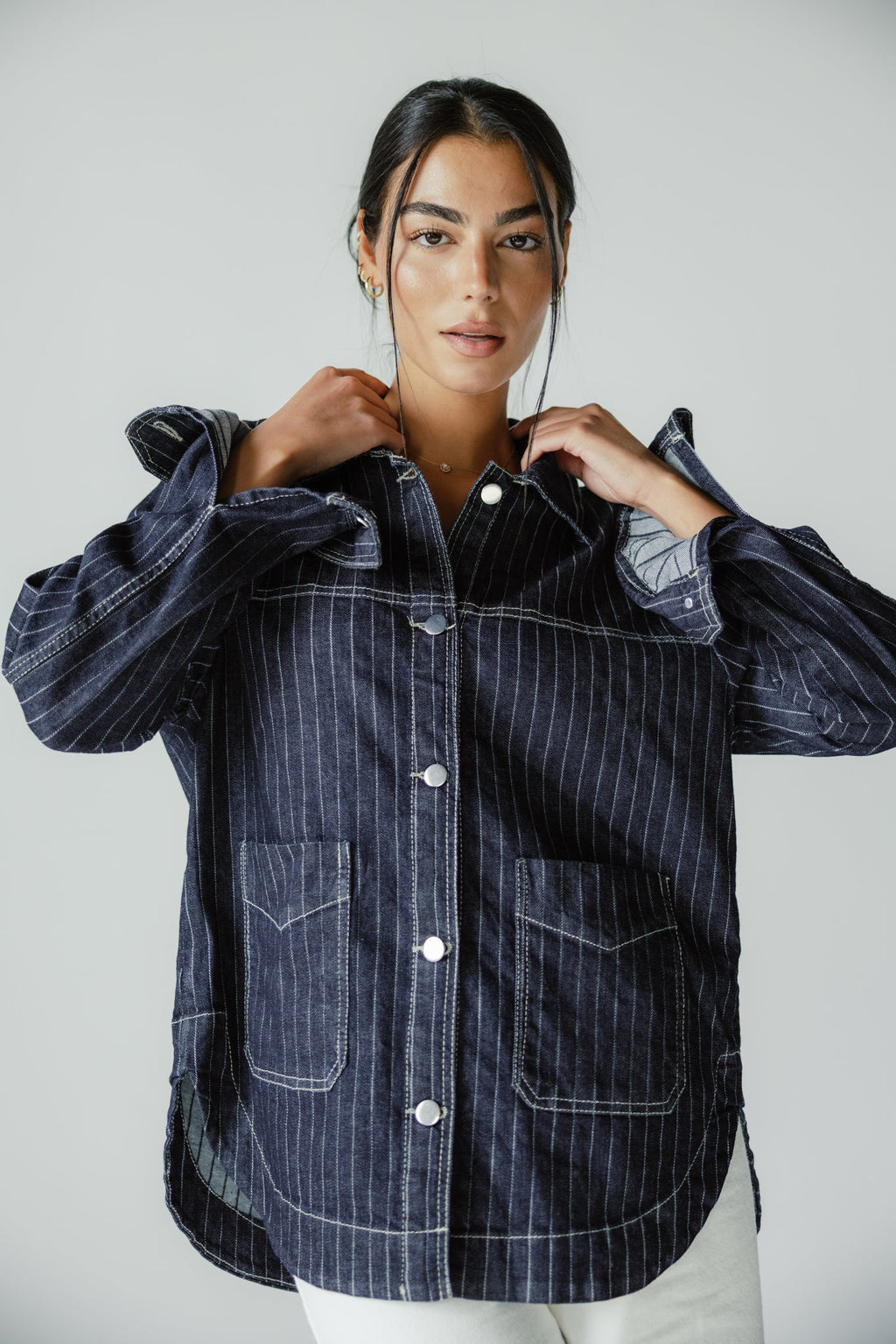 Stripe Utility Jacket