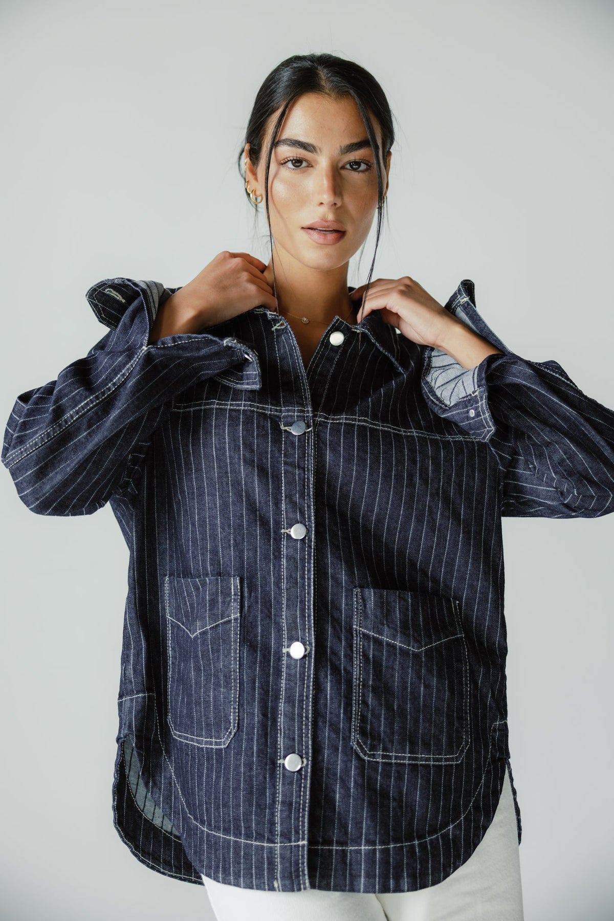 Stripe Utility Jacket