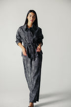 Washed Black Denim Set