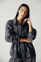 Washed Black Denim Set