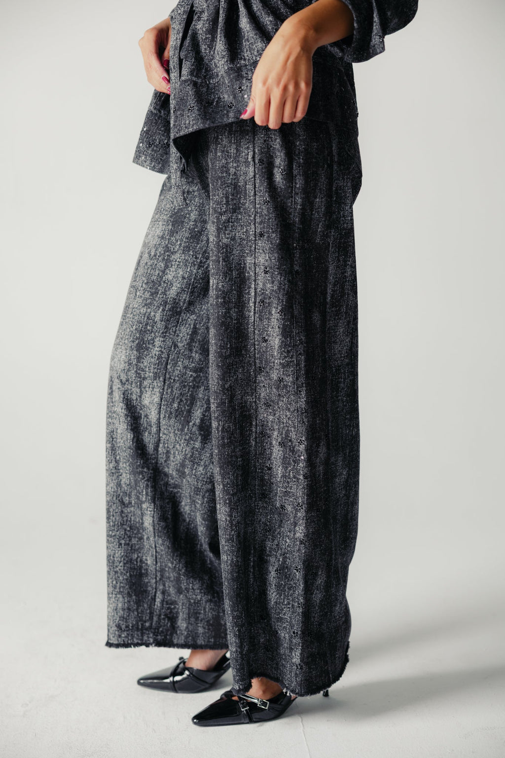 Washed Black Denim Set