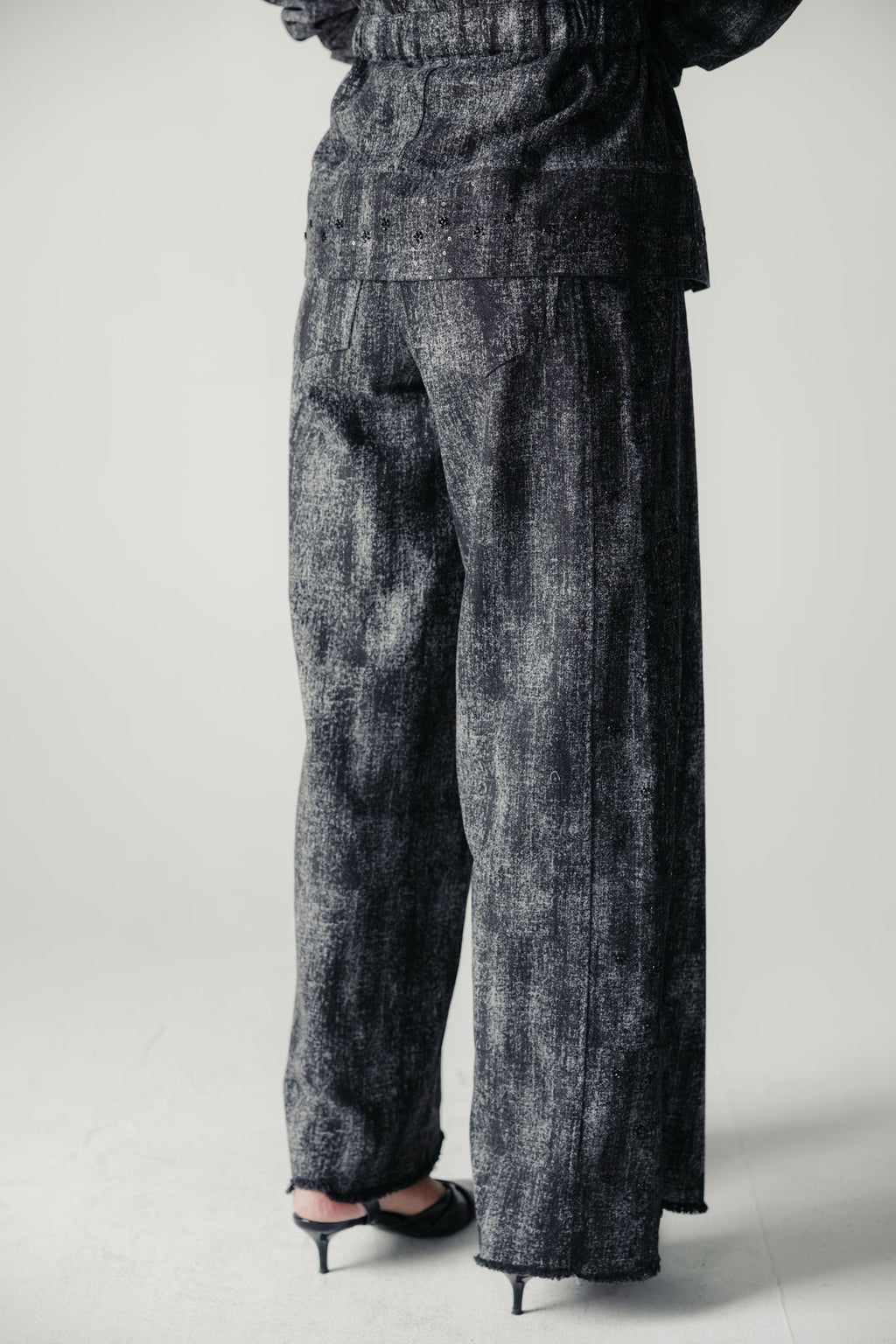 Washed Black Denim Set