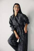 Washed Black Denim Set