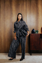 Washed Black Denim Set