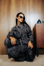 Washed Black Denim Set