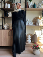 Pleated leather Skirt
