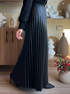 Pleated leather Skirt