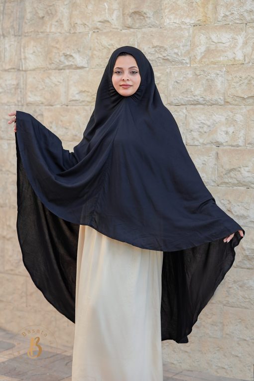 خمار طويل اسودقطعةواحدة