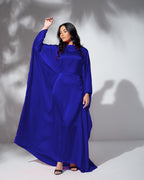 Layla Satin Cape Dress With Inside Belt