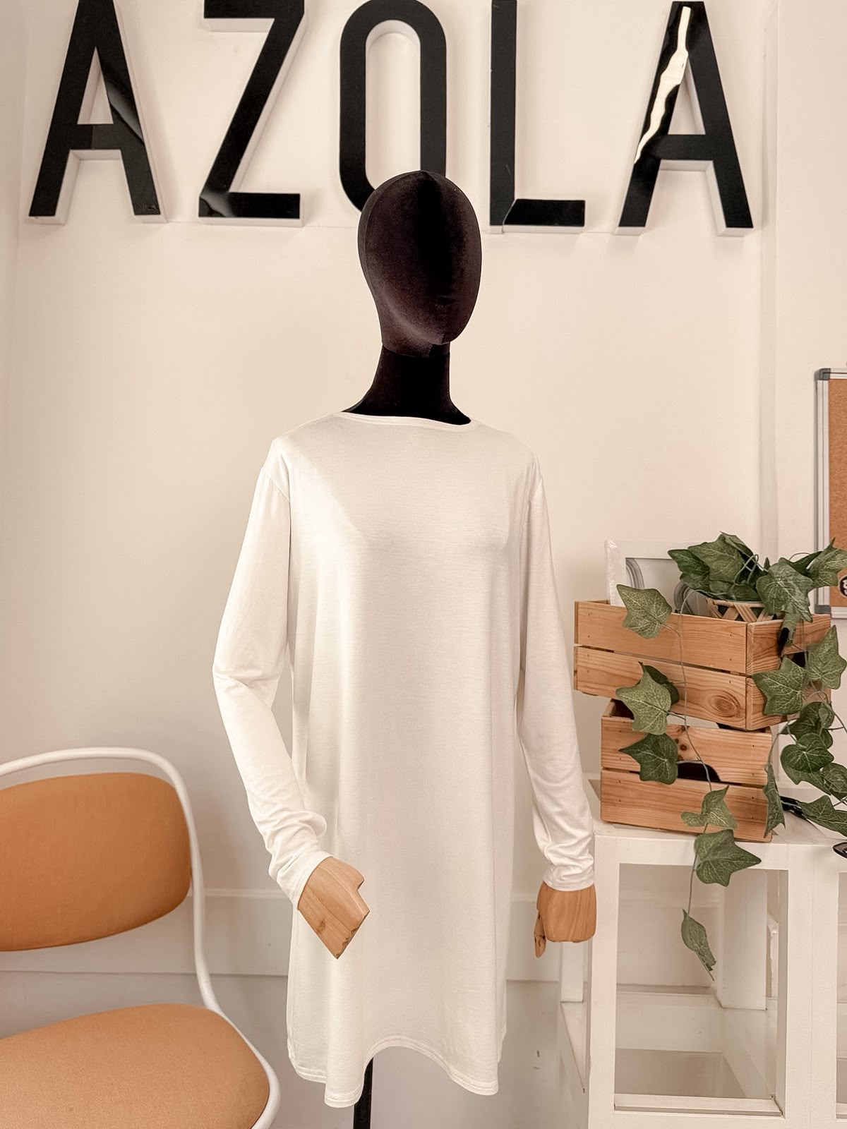 Basic Sleeves Round Long Top
