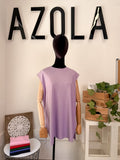 Ribbed Lycra sleeveless top