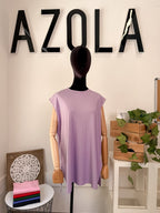 Ribbed Lycra sleeveless top