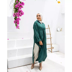 Green knot dress