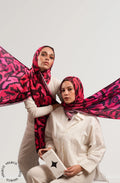 Crimson Whirl -Silk Hijab
