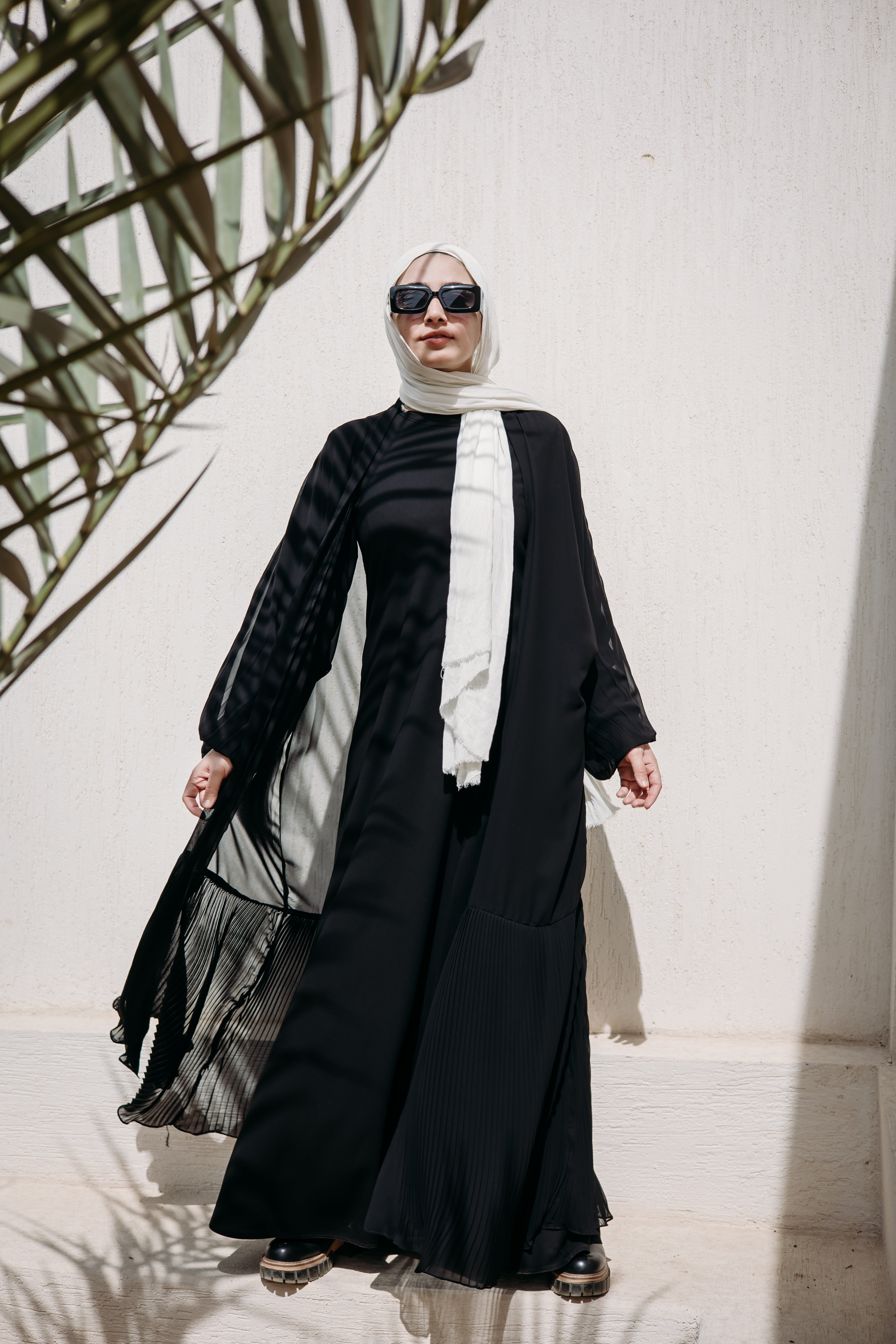 Pleated Hemline Kaftan 022