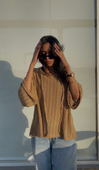 Beach Girl Belted Knit Jumper