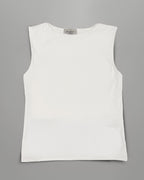 Essential Cotton Sleeveless Double Layered Top - offWhite
