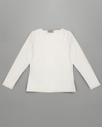 Essential Cotton long Sleeves Double Layered Top - offWhite