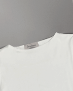 Essential Cotton long Sleeves Double Layered Top - offWhite
