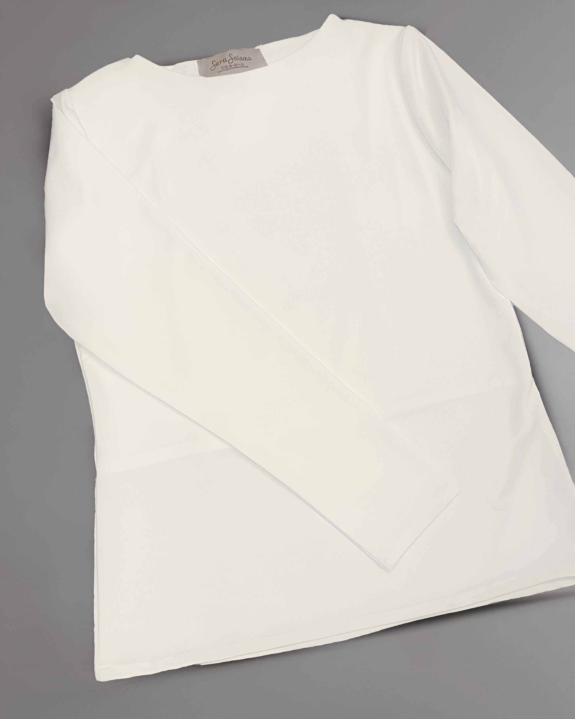 Essential Cotton long Sleeves Double Layered Top - offWhite